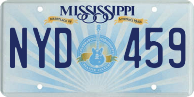 MS license plate NYD459