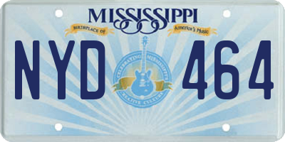 MS license plate NYD464