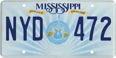 MS license plate NYD472