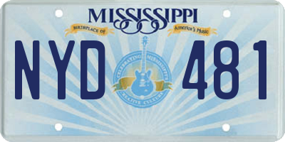 MS license plate NYD481
