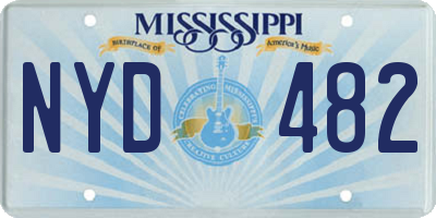 MS license plate NYD482