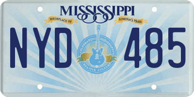 MS license plate NYD485