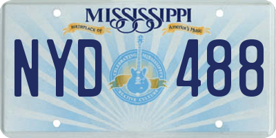 MS license plate NYD488