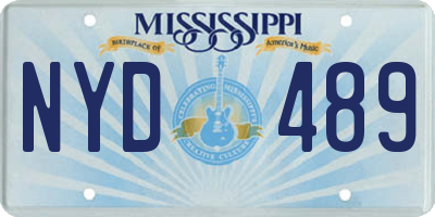 MS license plate NYD489