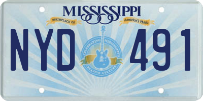 MS license plate NYD491