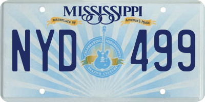 MS license plate NYD499