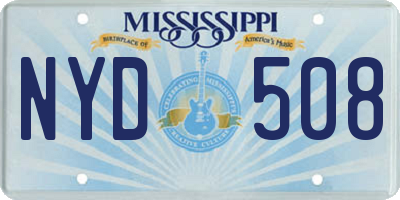 MS license plate NYD508