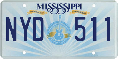 MS license plate NYD511