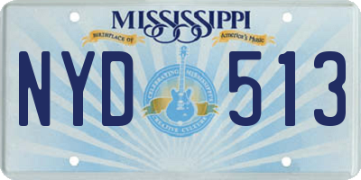 MS license plate NYD513