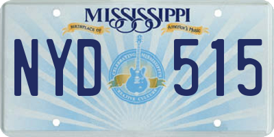 MS license plate NYD515