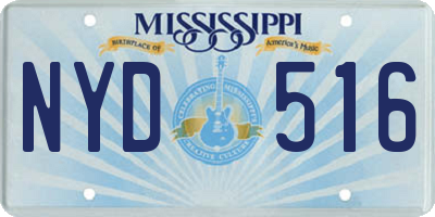 MS license plate NYD516