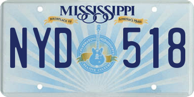 MS license plate NYD518