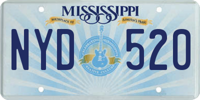 MS license plate NYD520