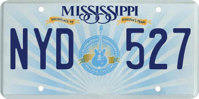 MS license plate NYD527
