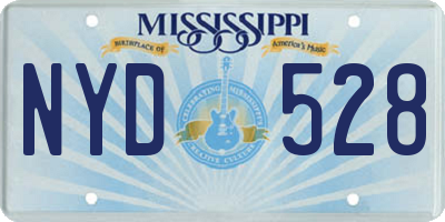 MS license plate NYD528