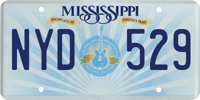 MS license plate NYD529