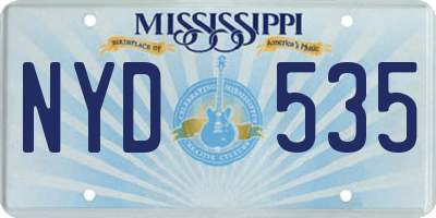 MS license plate NYD535