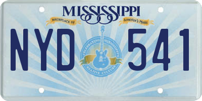 MS license plate NYD541