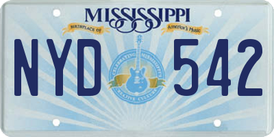 MS license plate NYD542