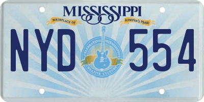 MS license plate NYD554