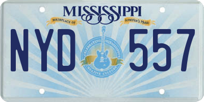 MS license plate NYD557