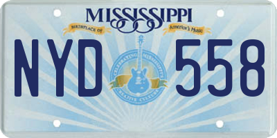 MS license plate NYD558