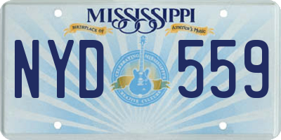 MS license plate NYD559