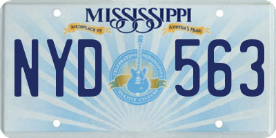 MS license plate NYD563