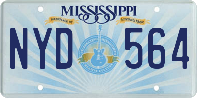 MS license plate NYD564