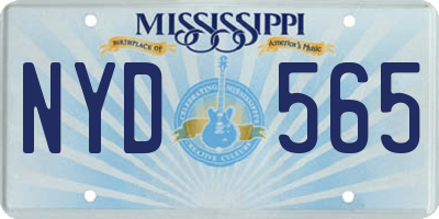 MS license plate NYD565