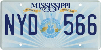 MS license plate NYD566