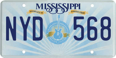 MS license plate NYD568