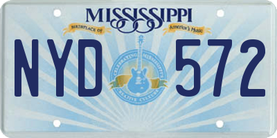 MS license plate NYD572