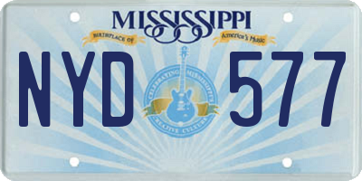 MS license plate NYD577