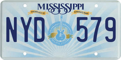 MS license plate NYD579