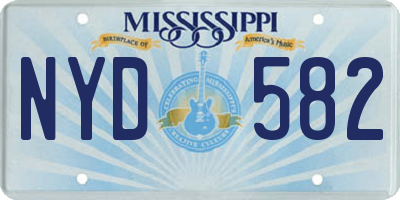 MS license plate NYD582