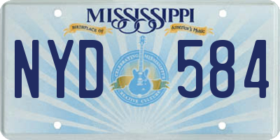 MS license plate NYD584