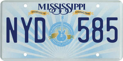 MS license plate NYD585