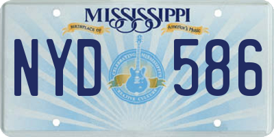 MS license plate NYD586