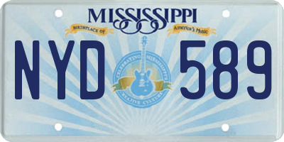 MS license plate NYD589