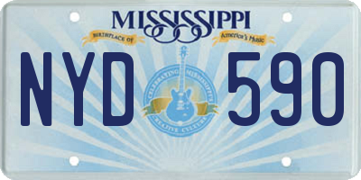 MS license plate NYD590