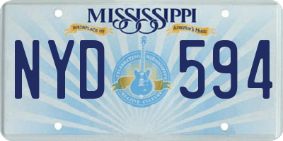 MS license plate NYD594