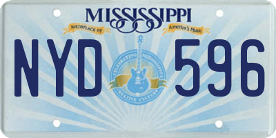 MS license plate NYD596