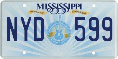 MS license plate NYD599