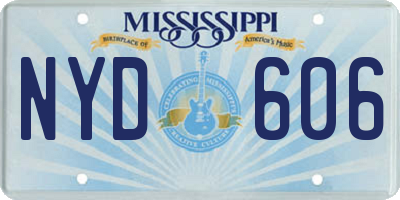 MS license plate NYD606