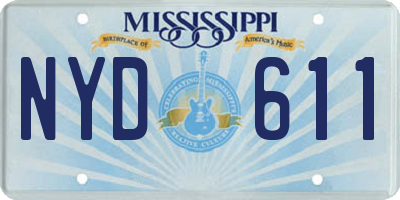 MS license plate NYD611