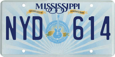 MS license plate NYD614