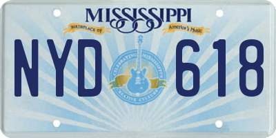 MS license plate NYD618