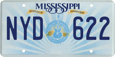 MS license plate NYD622