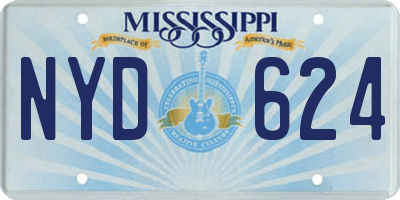 MS license plate NYD624